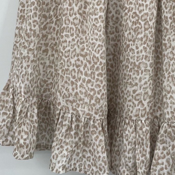 Olivaceous Animal Print Ruffled Skirt - Picture 6 of 10